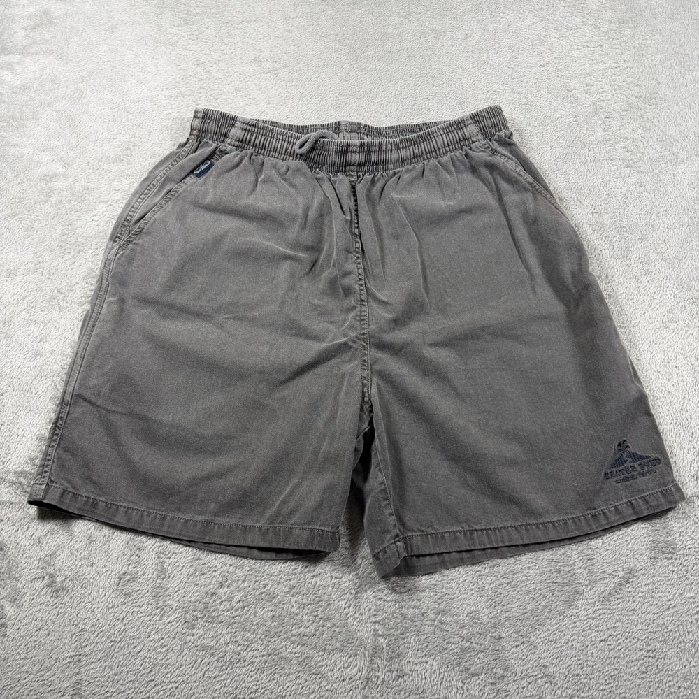Crazy Shirts Crater Dyed Shorts Mens Large Gray Elastic Waist Cotton B255186